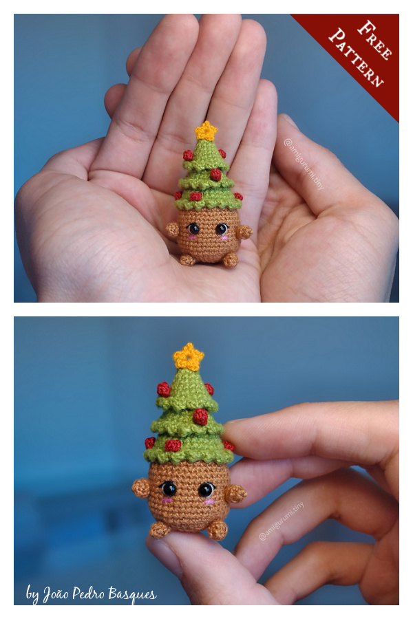 Tiny Christmas Tree Amigurumi Free Crochet Pattern
