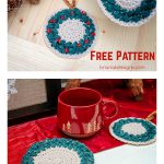 Wreath Ornament and Coaster Free Crochet Pattern