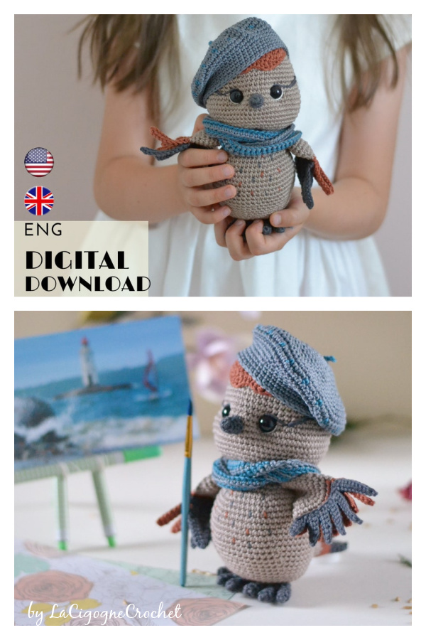 Amigurumi Sparrow Bird Toy Crochet Pattern