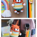 Amigurumi Tiger Keychain Free Crochet Pattern