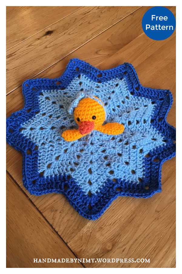 Cute Duck Security Blanket Free Crochet Pattern
