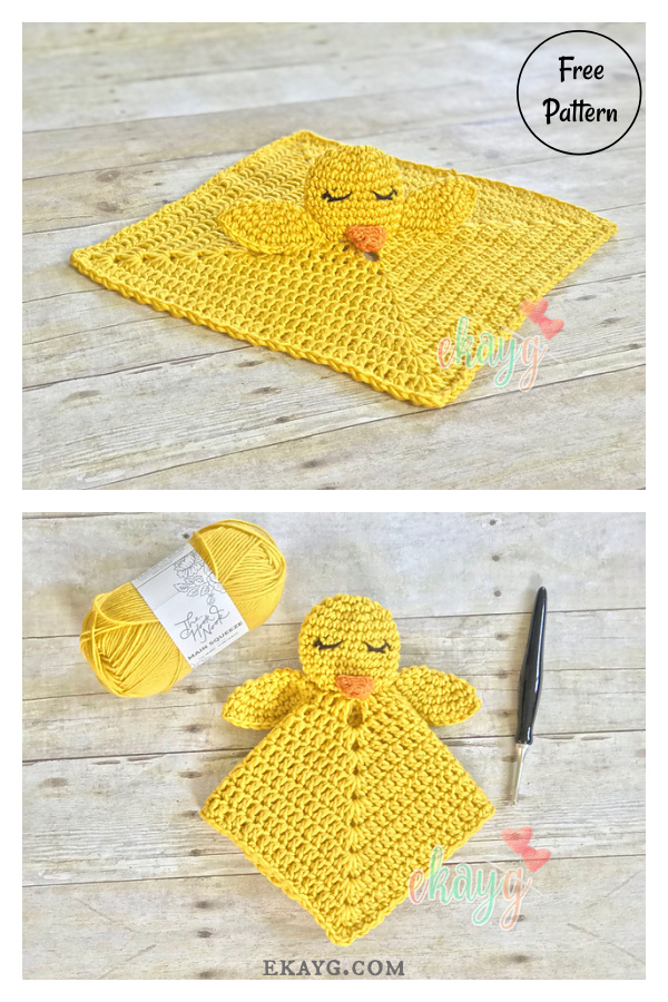 Duck Lovey Puppet Free Crochet Pattern