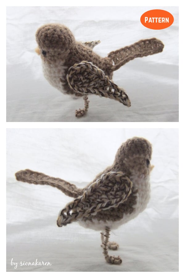 Female House Sparrow Crochet Pattern