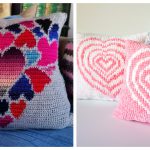 Heart Pillow Free Crochet Pattern