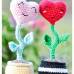 Heart Flower Amigurumi Crochet Pattern