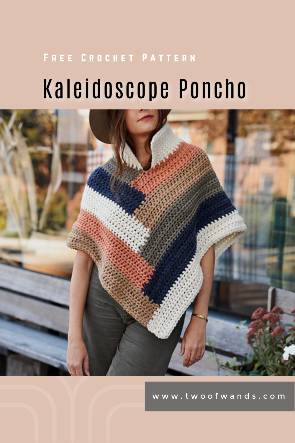 Kaleidoscope Poncho Free Crochet Pattern