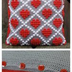 Lots of Love Heart Pillow Free Crochet Pattern