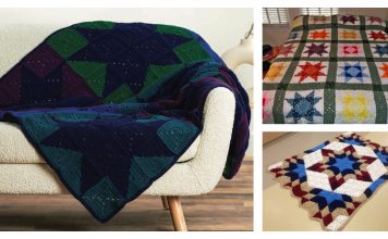 Patchwork Stars Blanket Free Crochet Pattern