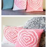 Radiating Heart Pillow Free Crochet Pattern and Video Tutorial