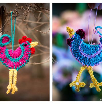 Rooster Ornament Free Crochet Pattern