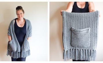 Sabrina Pocket Wrap Free Crochet Pattern