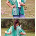 Seafoam Short Sleeve Cardigan Free Crochet Pattern