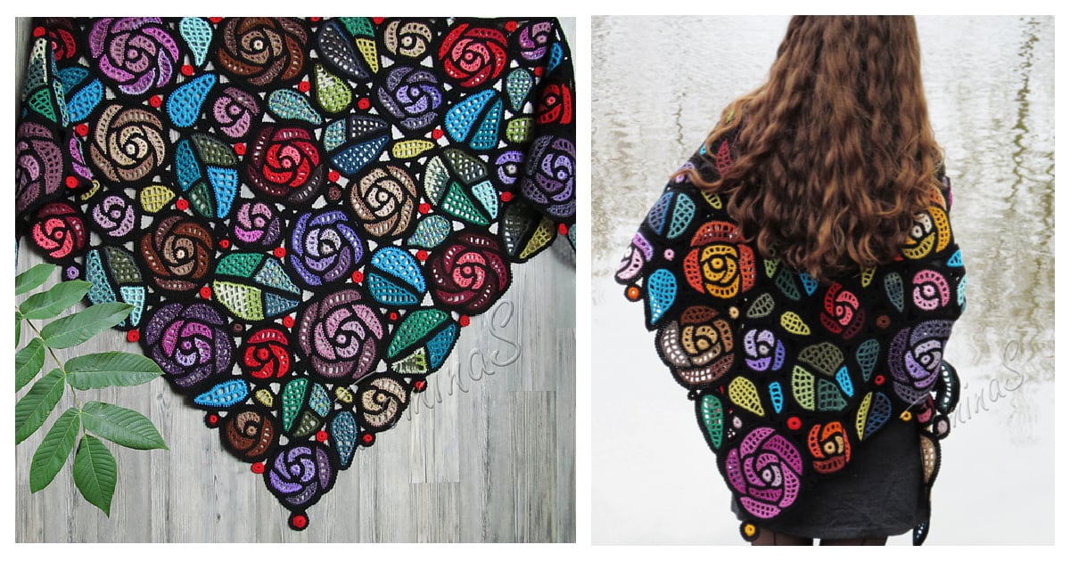 The Mackintosh Roses Shawl Crochet Pattern