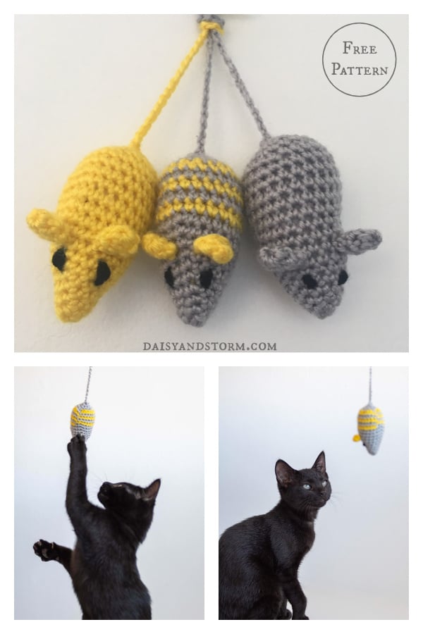 Toy Mouse for Cats Free Crochet Pattern