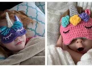 Unicorn Sleep Mask Free Crochet Pattern