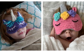 Unicorn Sleep Mask Free Crochet Pattern