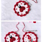 Valentine’s Day Ornaments Free Crochet Pattern