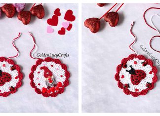 Valentine's Day Ornaments Free Crochet Pattern