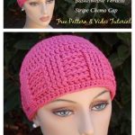 Basketweave Vertical Stripe Cap Free Crochet Pattern and Video Tutorial