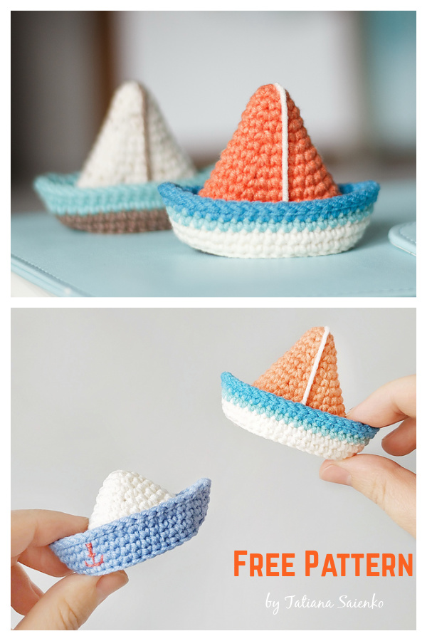 Boat and Sailboat Amigurumi Free Crochet Pattern