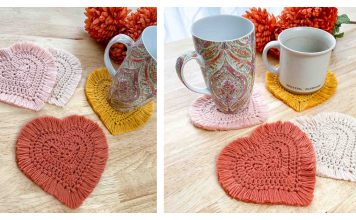Boho Heart Coasters Free Crochet Pattern