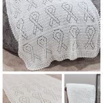 Breast Cancer Hope Filet Blanket Crochet Pattern