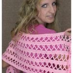 Breast Cancer Scarf Shawl Free Crochet Pattern and Video Tutorial