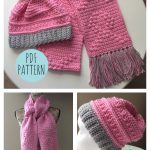 Breast Cancer Scarf and Hat Crochet Pattern