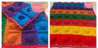 Bubble Burst Rainbow Blanket Free Crochet Pattern