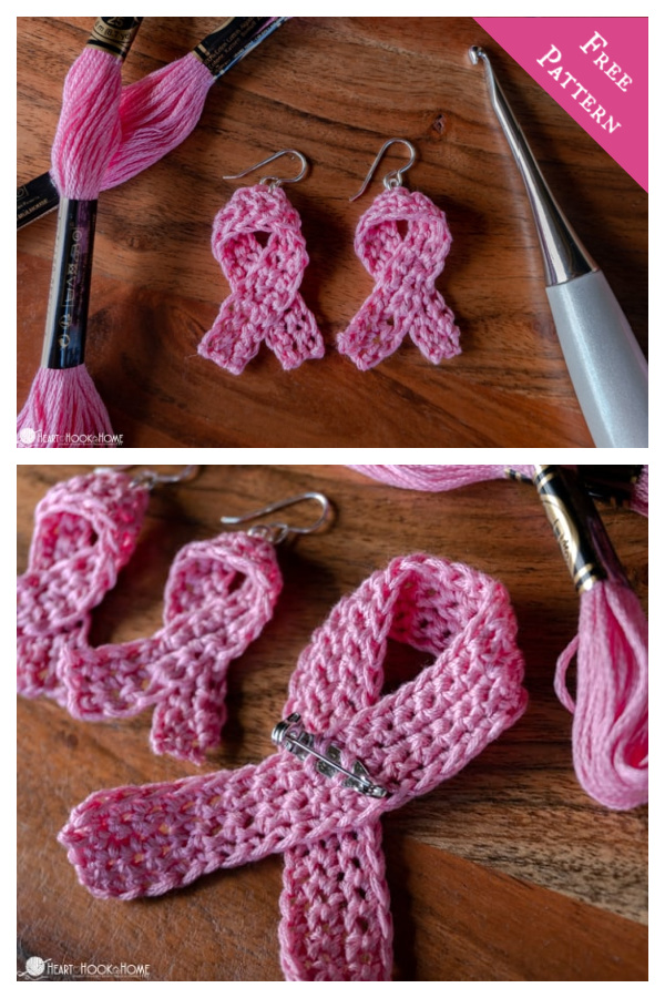 Breast Cancer Scarf Shawl Free Crochet Pattern and Video Tutorial