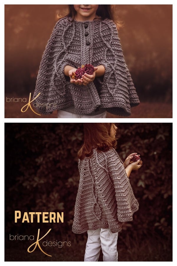 Children's Cape Jacket Crochet Pattern