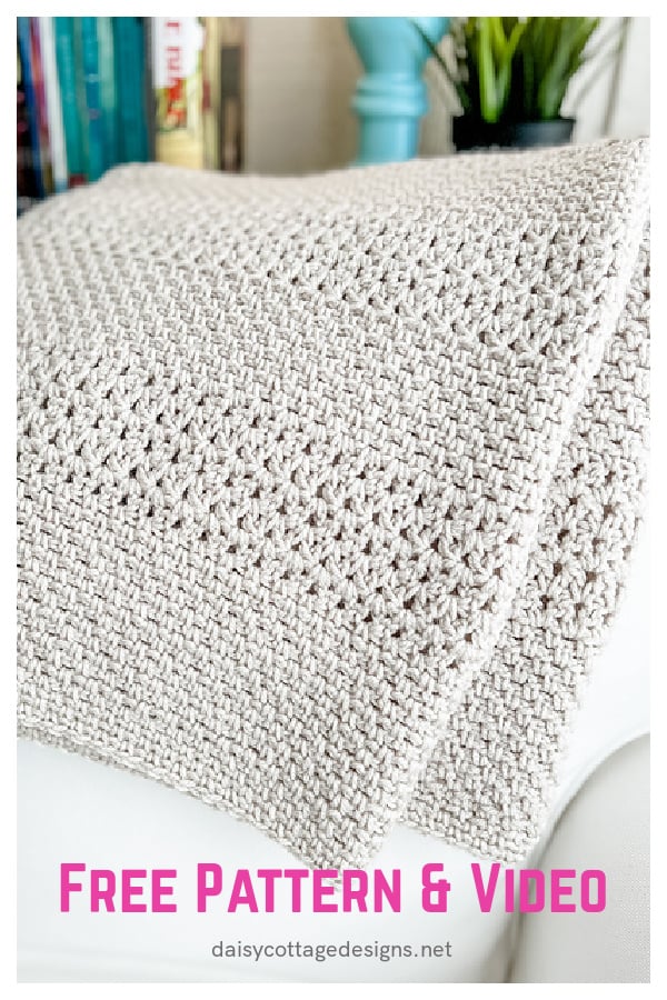 Cobblestone Pathways Blanket Free Crochet Pattern and Video Tutorial