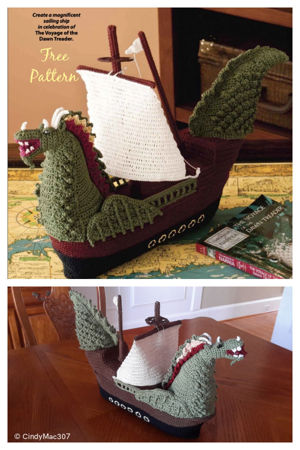 Dragon Ship Amigurumi Free Crochet Pattern