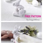 Easter Bunny Napkin Ring Free Crochet Pattern