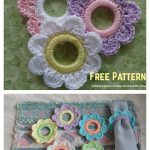 Flower Napkin Ring Decoration Free Crochet Pattern