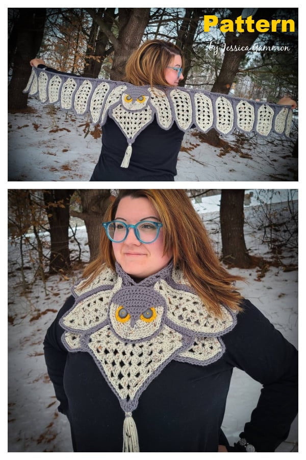 Flying Owl Wrap Crochet Pattern