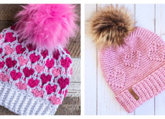 Heart Love Hat Crochet Patterns