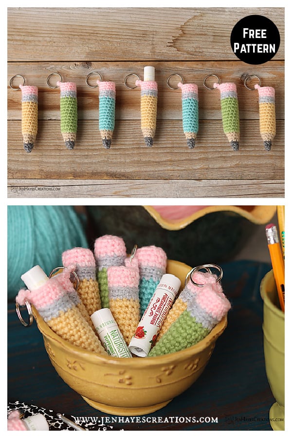 Chapstick Lip Balm Holder Free Crochet Pattern