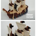 Pirate Ship Amigurumi Toy Crochet Pattern