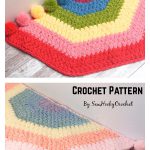 Pom Rainbow Rug Crochet Pattern