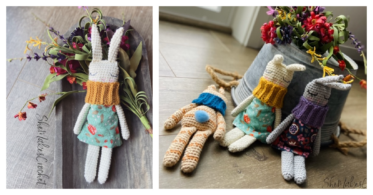 Rag Doll Bunny Amigurumi Free Crochet Pattern