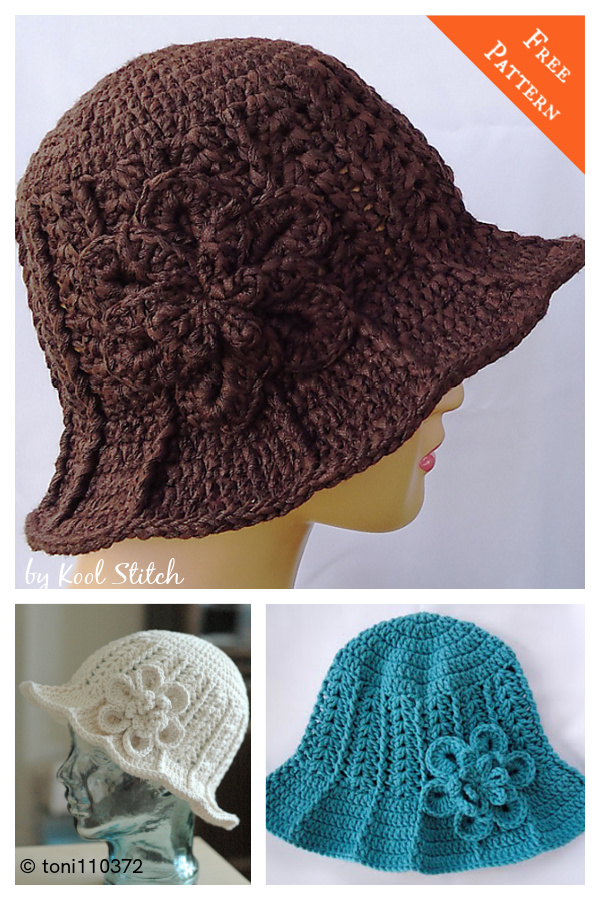 Ridge Hat with Brim Free Crochet Pattern