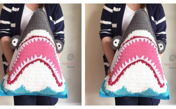 Shark Pillow Free Crochet Pattern