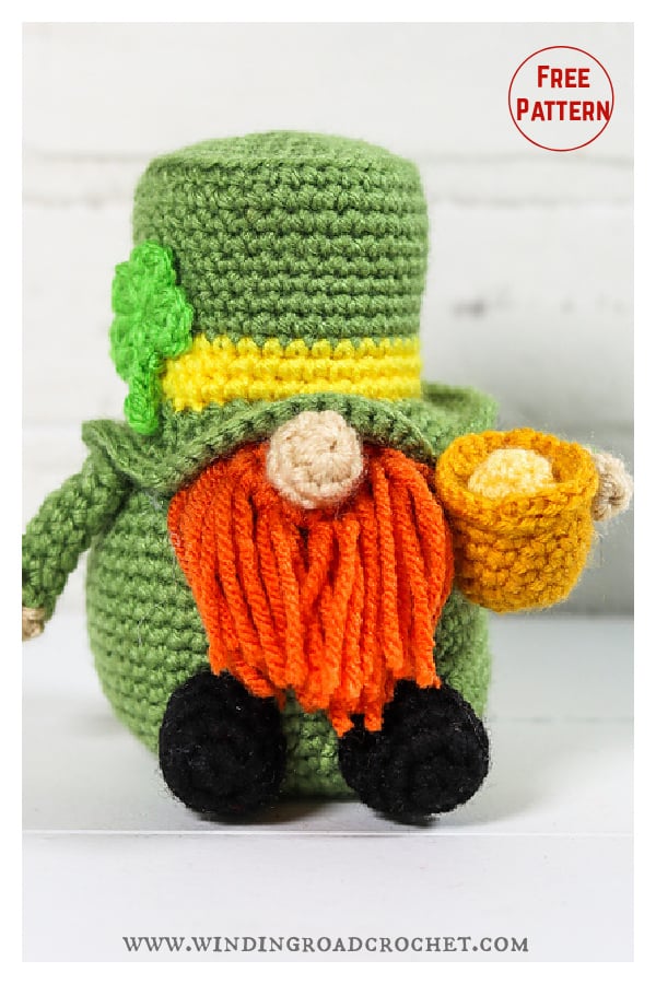 St. Patrick's Day Gnome Amigurumi Free Crochet Pattern