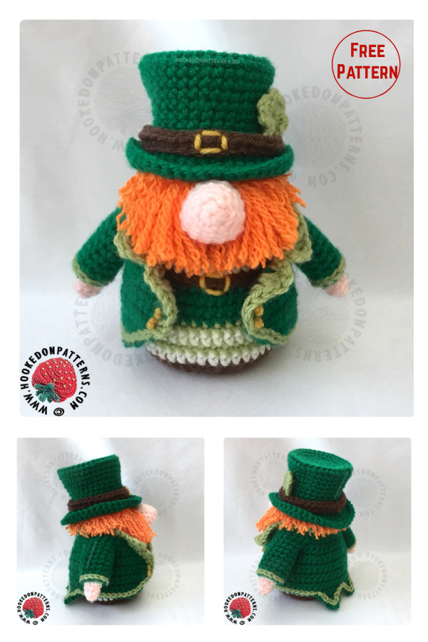 St. Patrick’s Day Leprechaun Gonk Amigurumi Free Crochet Pattern