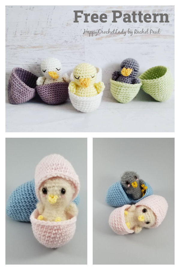 Amigurumi Hatching Baby Chicken Free Crochet Pattern