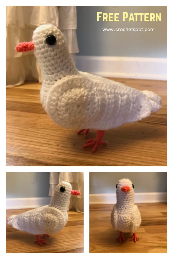 Amigurumi Pigeon or Dove Free Crochet Pattern