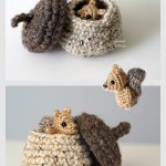 Baby Squirrel in Acorn Free Crochet Pattern