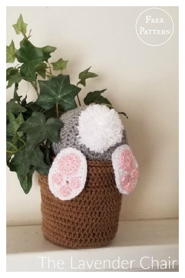 Bunny Bum Flower Pot Free Crochet Pattern