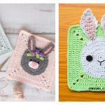 Bunny Granny Square Free Crochet Pattern